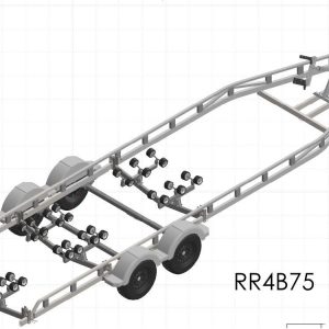 Rapide twin axle roller trailer R4B75 Gross weight 3500 kg 7.5m